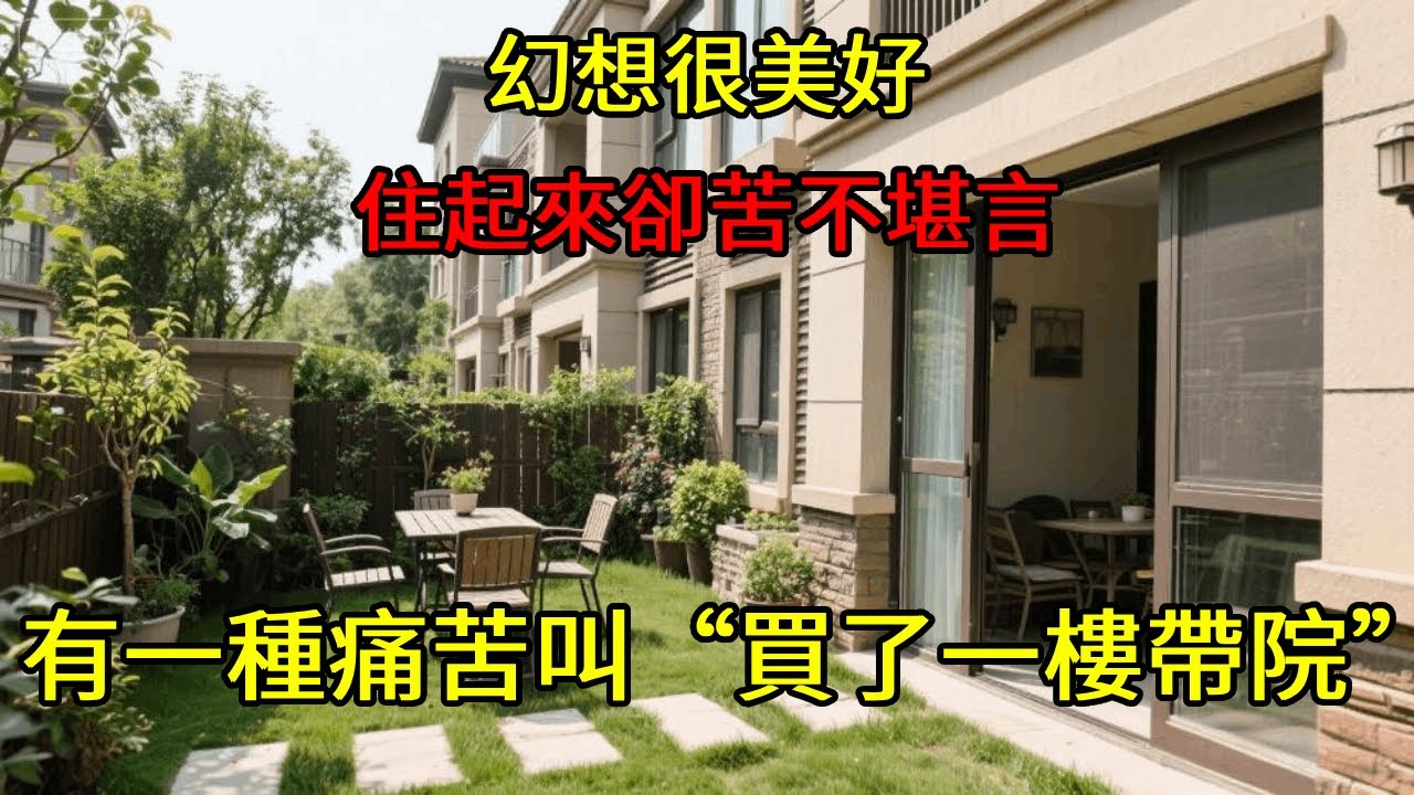 有一種痛苦叫“買了一樓帶院”，幻想很美好，住起來卻苦不堪言【小東聊家裝】