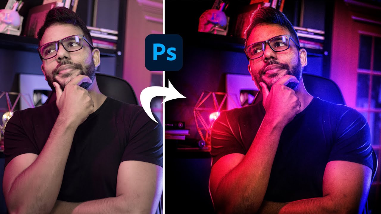 Como criar Thumbnail no Photoshop - Efeito Luz de Recorte