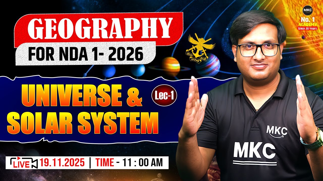 NDA Geography 2026: Universe & Solar System | NDA Geography Syllabus | NDA Geography Strategy 2026