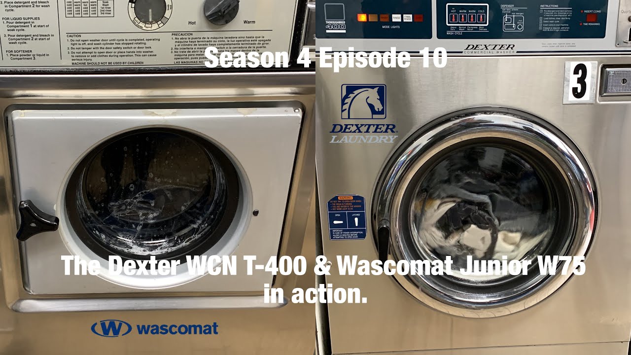 Laundromat day S4 Episode 10 Dexter WCN T400 & Wascomat Junior W75 Washers in action