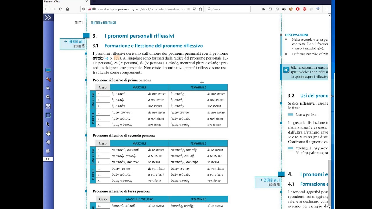 Greco - Pronomi e avverbi