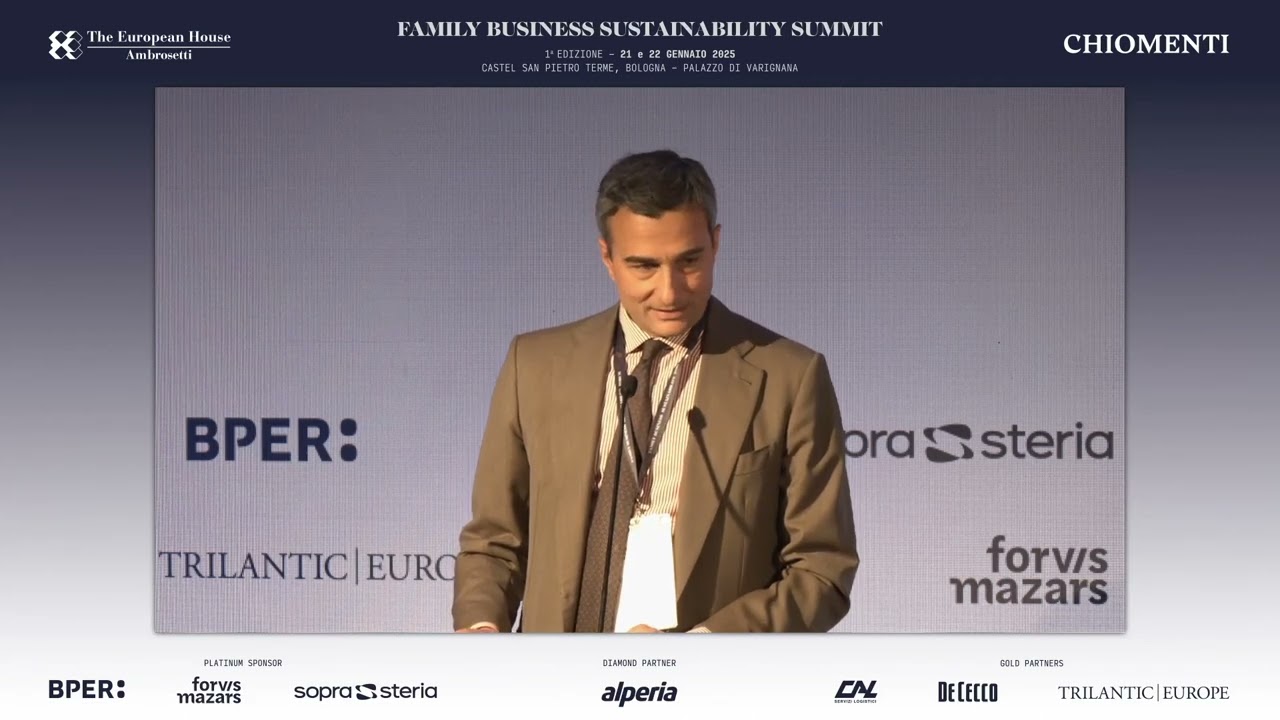 Massimiliano Nitti apre il Family Business Sustainability Summit 2025