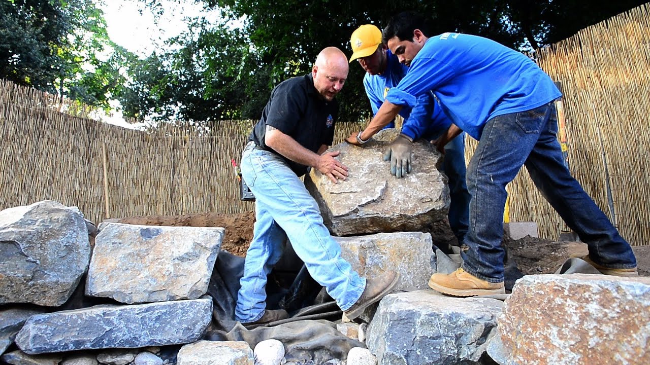 How to build a Fish Pond - Part 12 | Waterfall Construction (2 of 4)