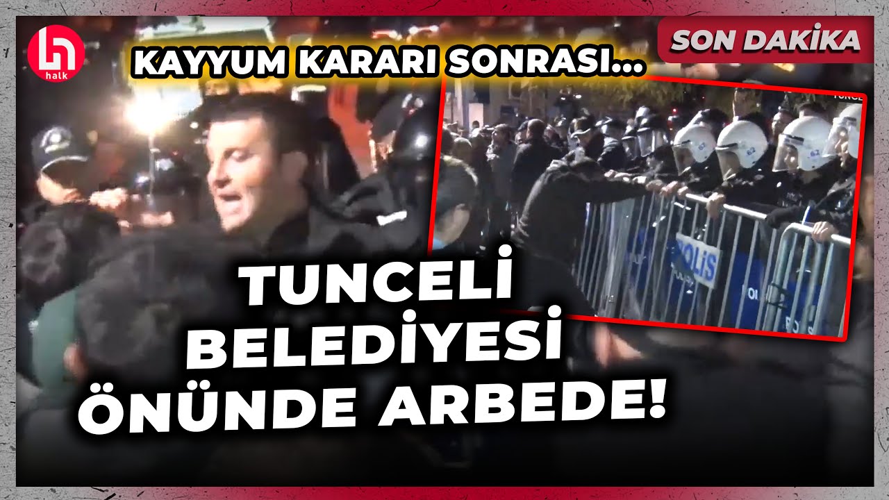 SON DAKİKA! Polis Tunceli Belediye Binasına girdi, ablukaya aldı! Belediye önünde arbede...