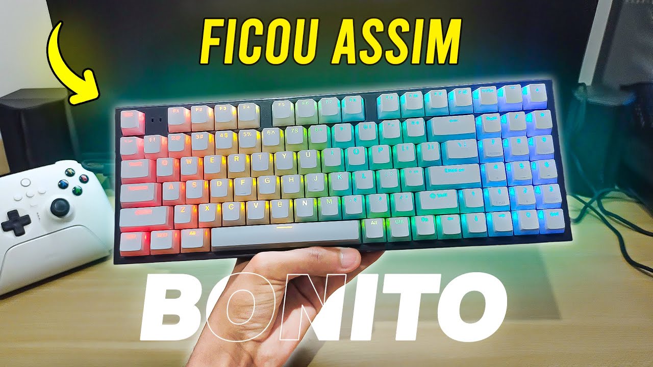 TUNANDO o Machenike K500 B94 ao MÁXIMO - Virou outro Teclado