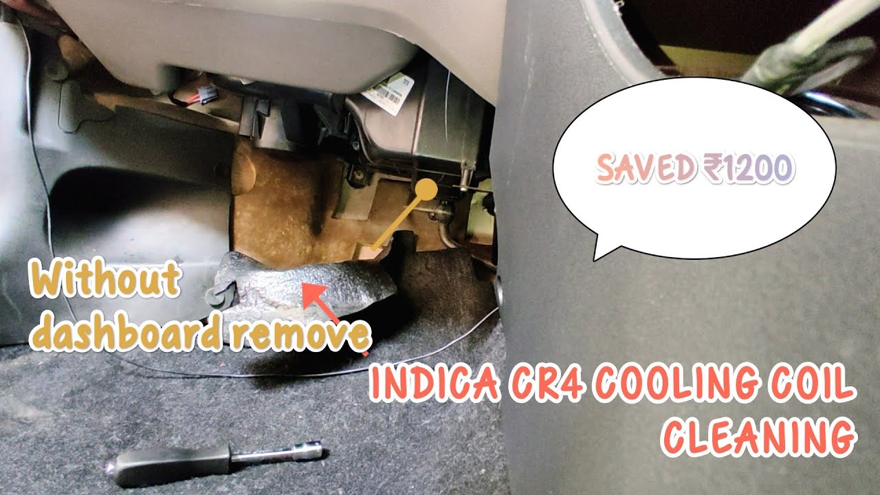 TATA INDICA INDIGO DICOR CR4 AC COOLING COIL/EVAPORATOR CLEANING WITHOUT DASHBOARD REMOVE