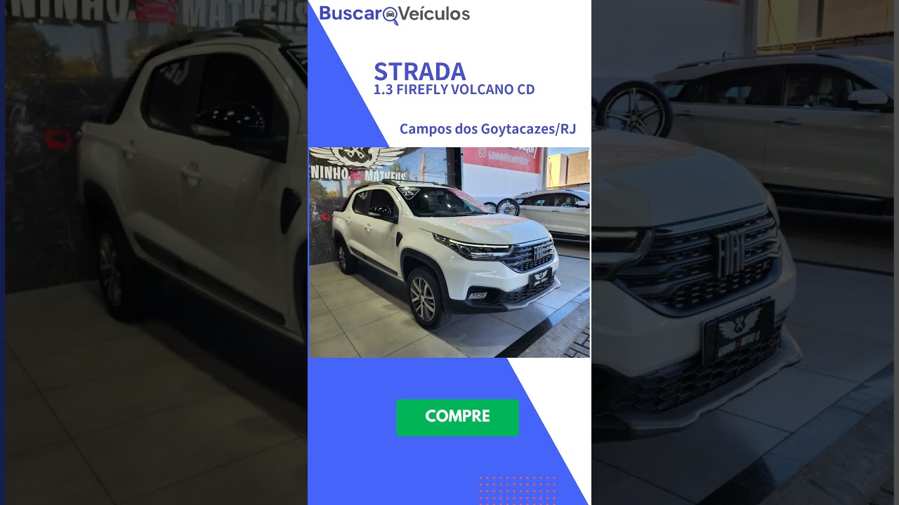 FIAT STRADA 1.3 FIREFLY VOLCANO CD 2025 FLEX - BuscarVeiculos.com.br #Shorts