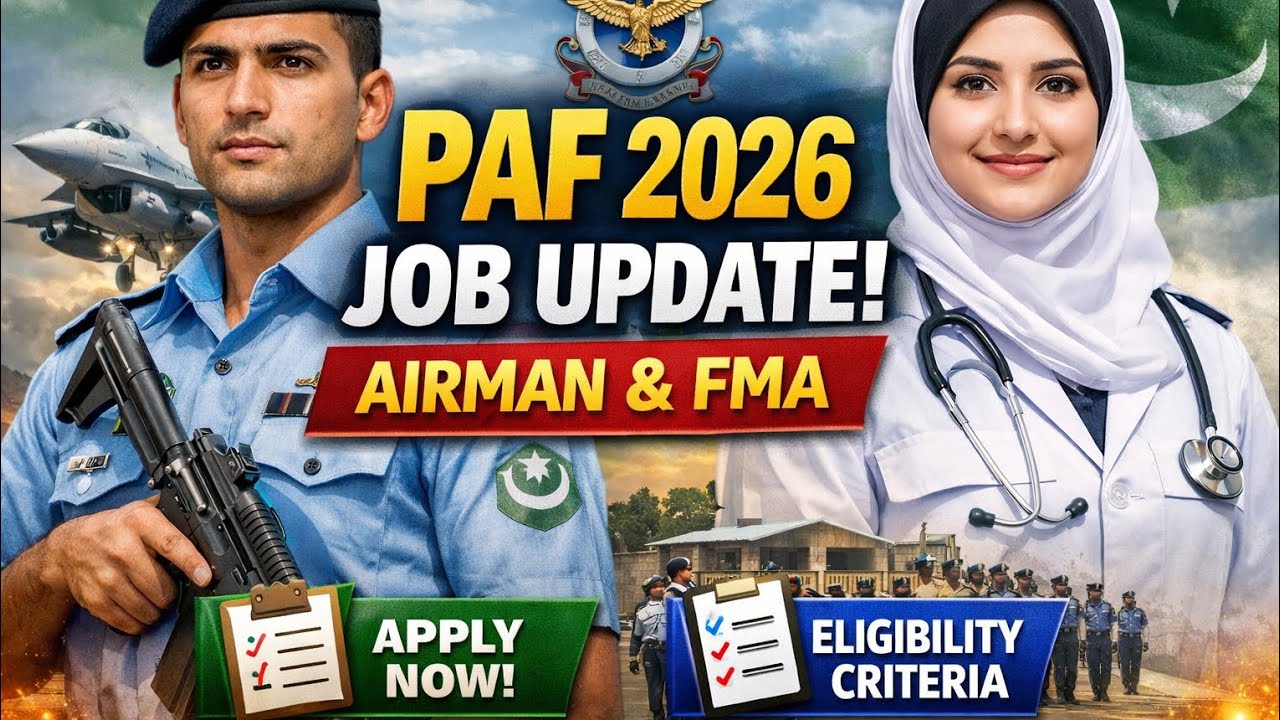PAF Airman & FMA Jobs 2026 | Latest Recruitment Update | Join PAF