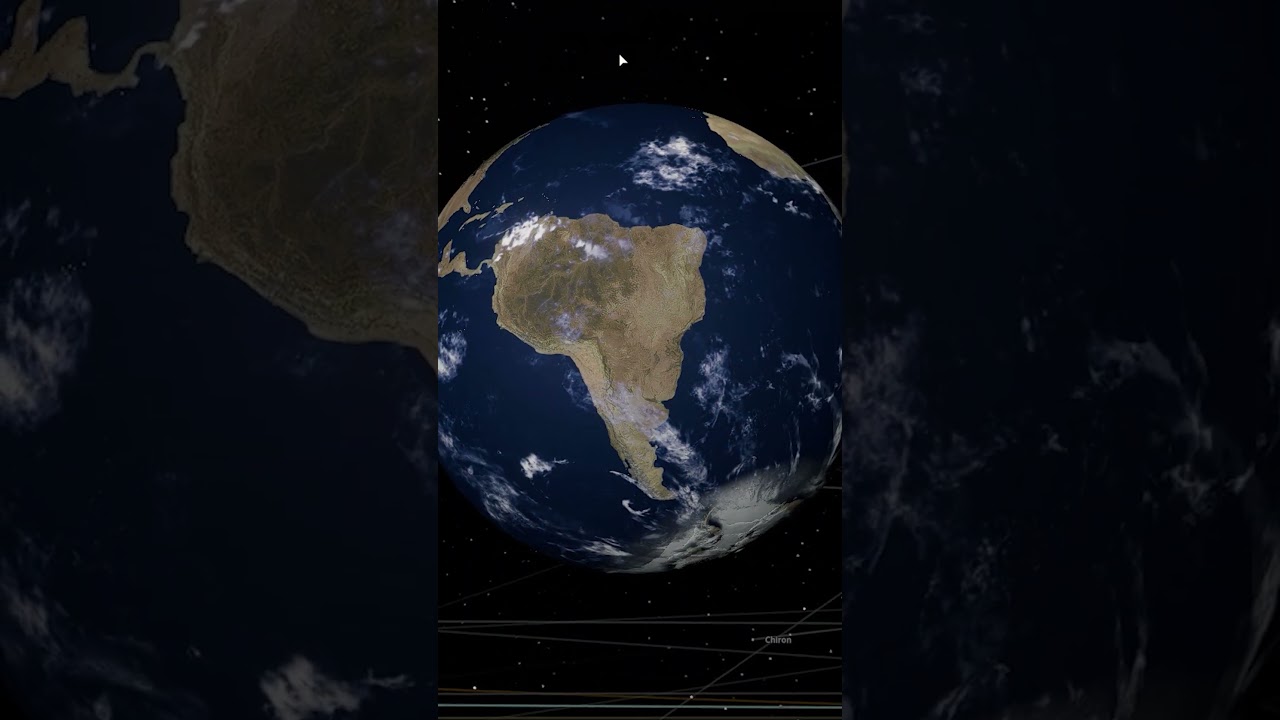 Ein wei&szlig;es Loch neben der Erde🌍 #weltraum #simulation #universum