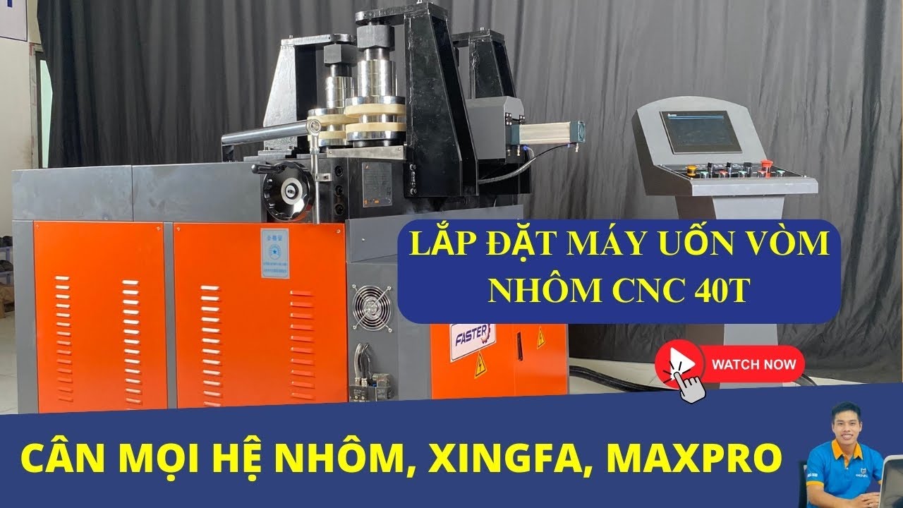 MÁY UỐN NHÔM CNC | MÁY UỐN VÒM CỬA NHÔM CNC 40T | LẮP ĐẶT MÁY UỐN NHÔM CNC DEZO.