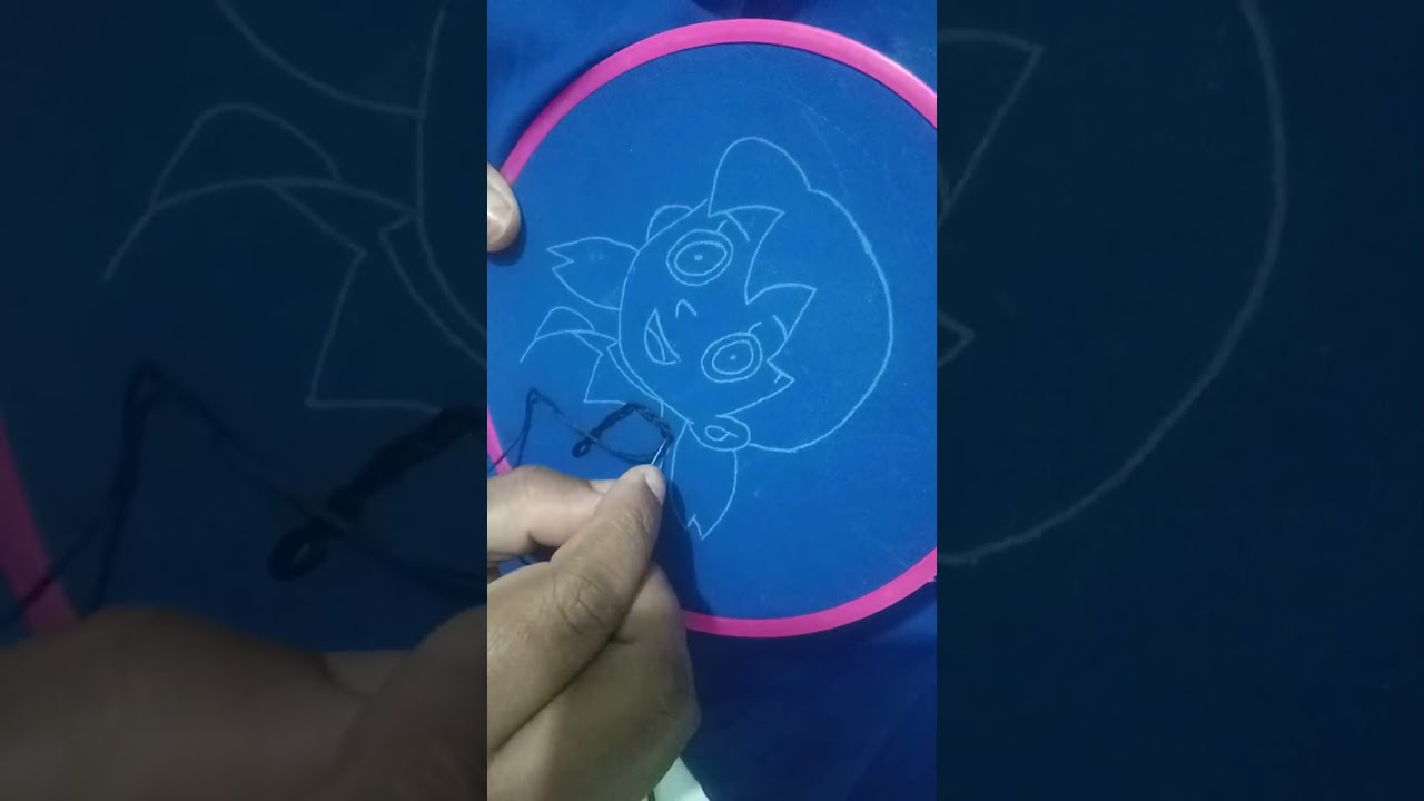 Beginners hand embroidery chain stitch  🪡