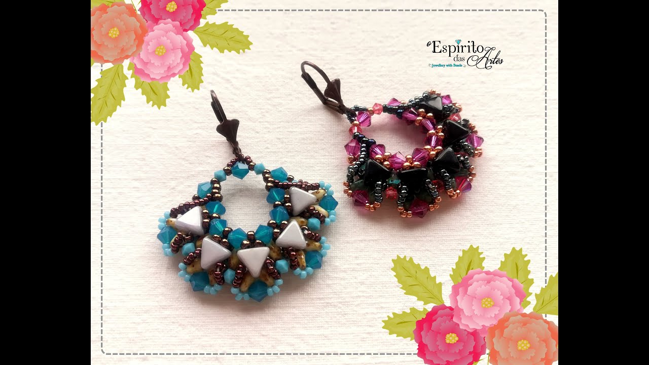 Goa earrings with bicones, super duos and kheops - Beading Tutorial