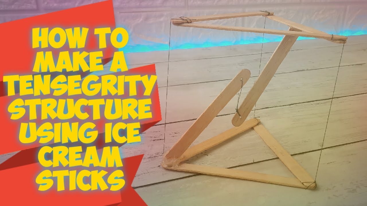 easy tensegrity from popsicle stick