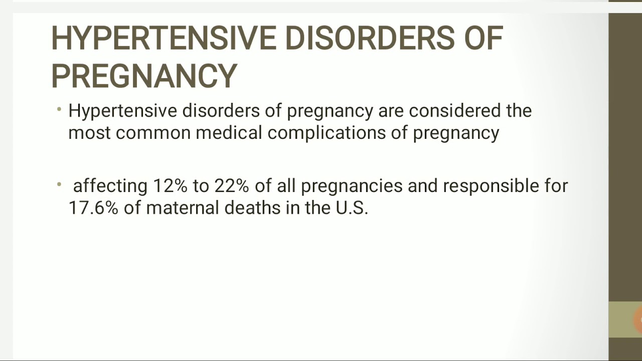 Hypertensive Disorders Of Pregnancy