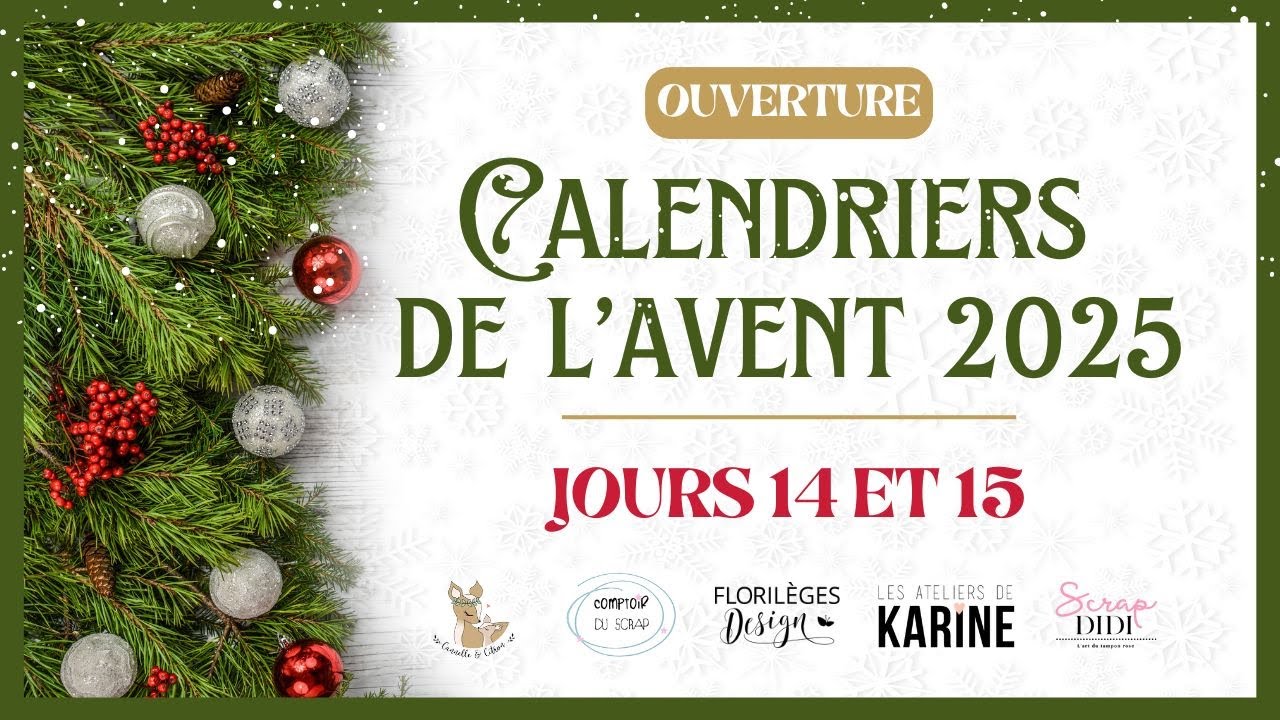🎁 Toujours génial ! Ouverture calendriers de l'avent 14 & 15 #scrapbooking #calendrierdelavent2025
