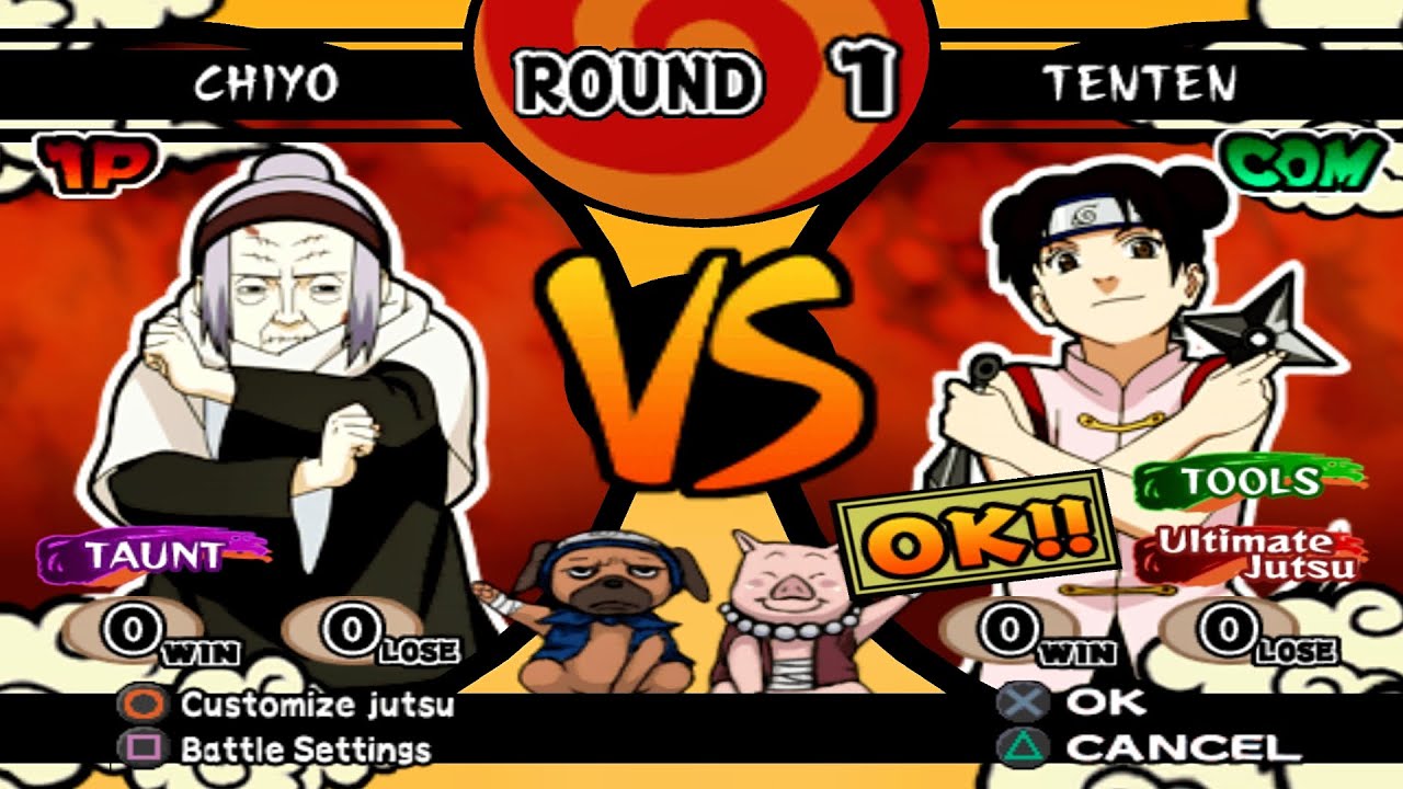 Chiyo VS Tenten (Clássico) (Chakra Infinito) (INSANE) - Naruto Shippuden Ultimate Ninja 4
