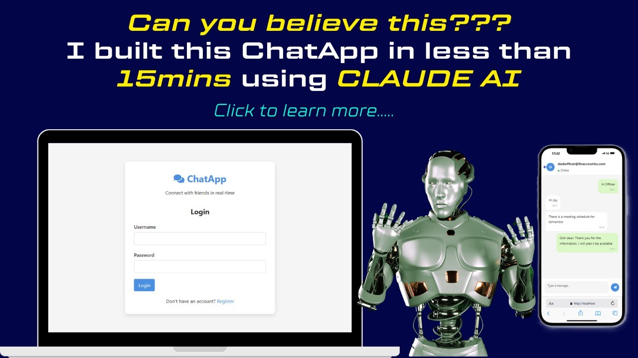 I built this chat app in less than 15mins using Claude AI #ai #eaglestartups #claudeai #claude