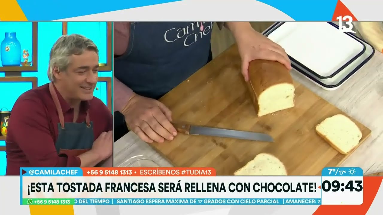 Tostadas francesas con chocolate: Cami chef enseña receta casera. Tu Día, Canal 13