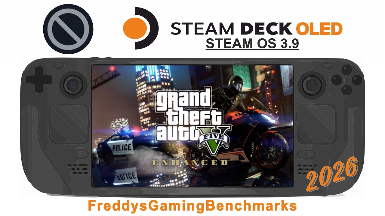 Grand Theft Auto 5 Enhanced (тест 04.2026) на Steam Deck OLED с Steam OS 3.9
