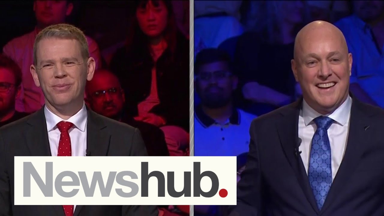 'Have either of you done MDMA?': Patrick Gower throws curveball question to Hipkins, Luxon | Newshub