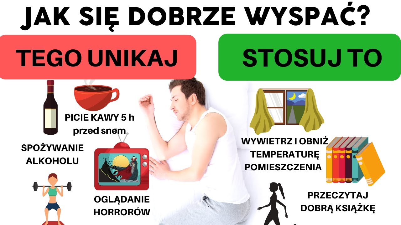 Jak się dobrze wyspać?  ✅STOSUJ TO ⛔UNIKAJ TEGO * 15 Propozycji  🕝  Ile trzeba spać aby się wyspać?