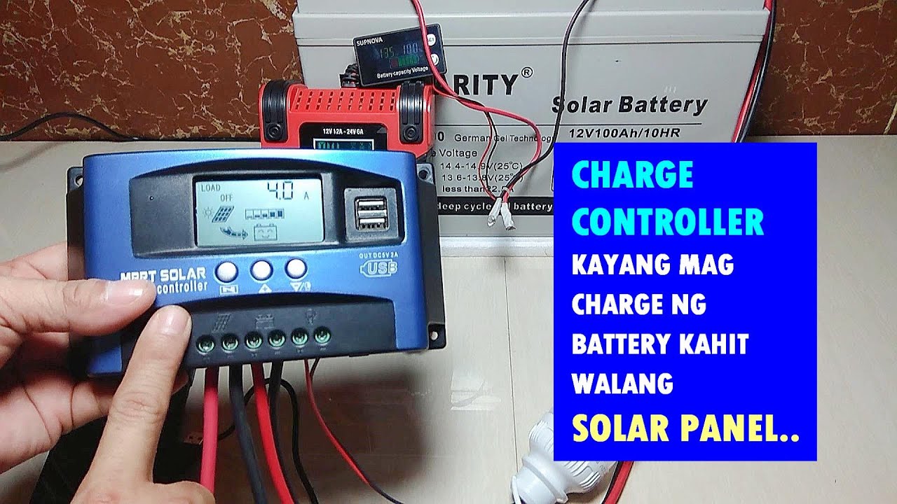 PAANO MAG CHARGE NG BATTERY KAHIT WALANG SOLAR PANEL