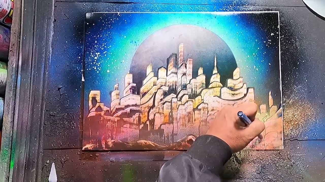 Glass city and colors by Spray Art Eden