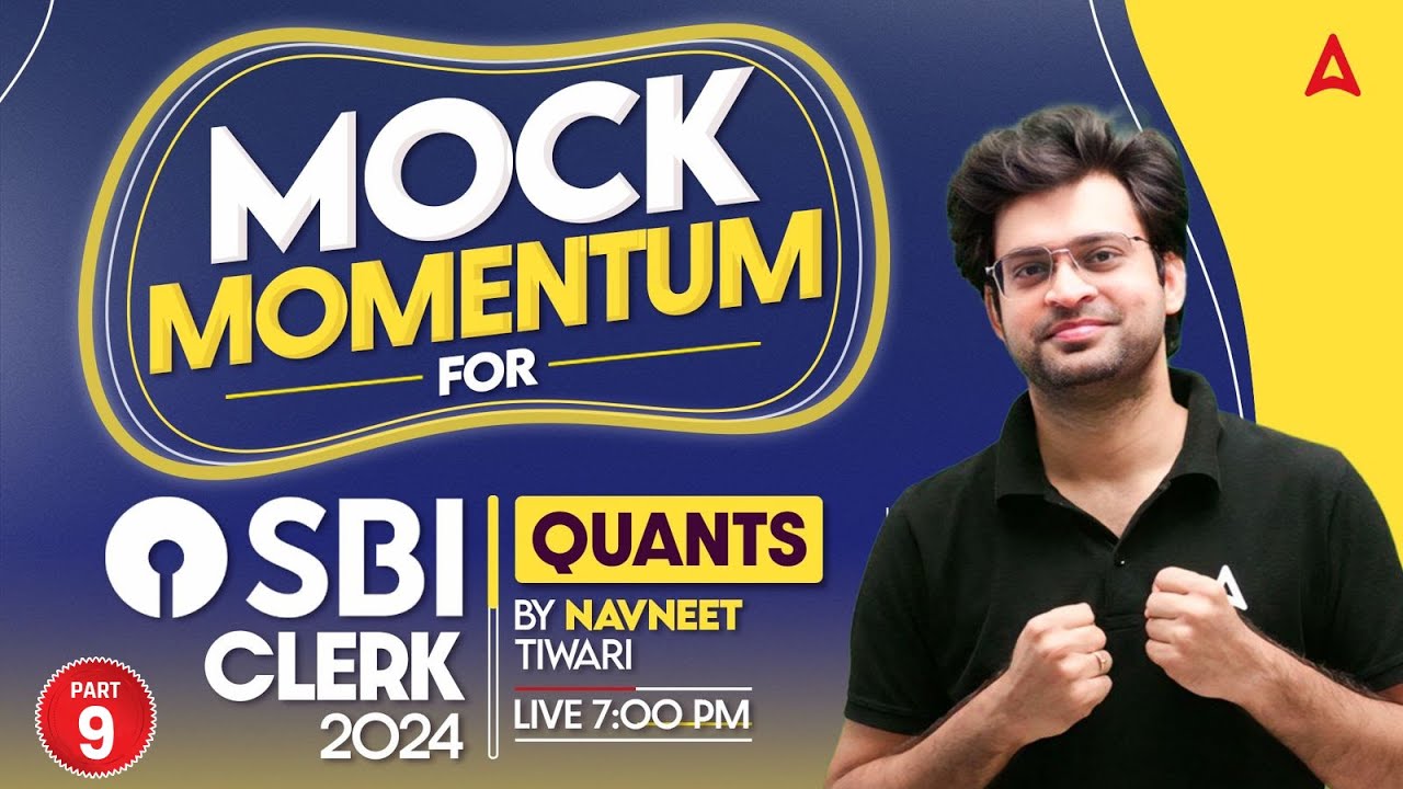 Mock Momentum for SBI Clerk 2024 | SBI Clerk Quant Strategy #9 | Quants By Navneet Tiwari