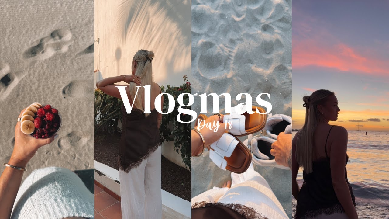 Видеоблог о Тенерифе 🌅 День у бассейна, закат и наш любимый ресторан | Vlogmas, день 18