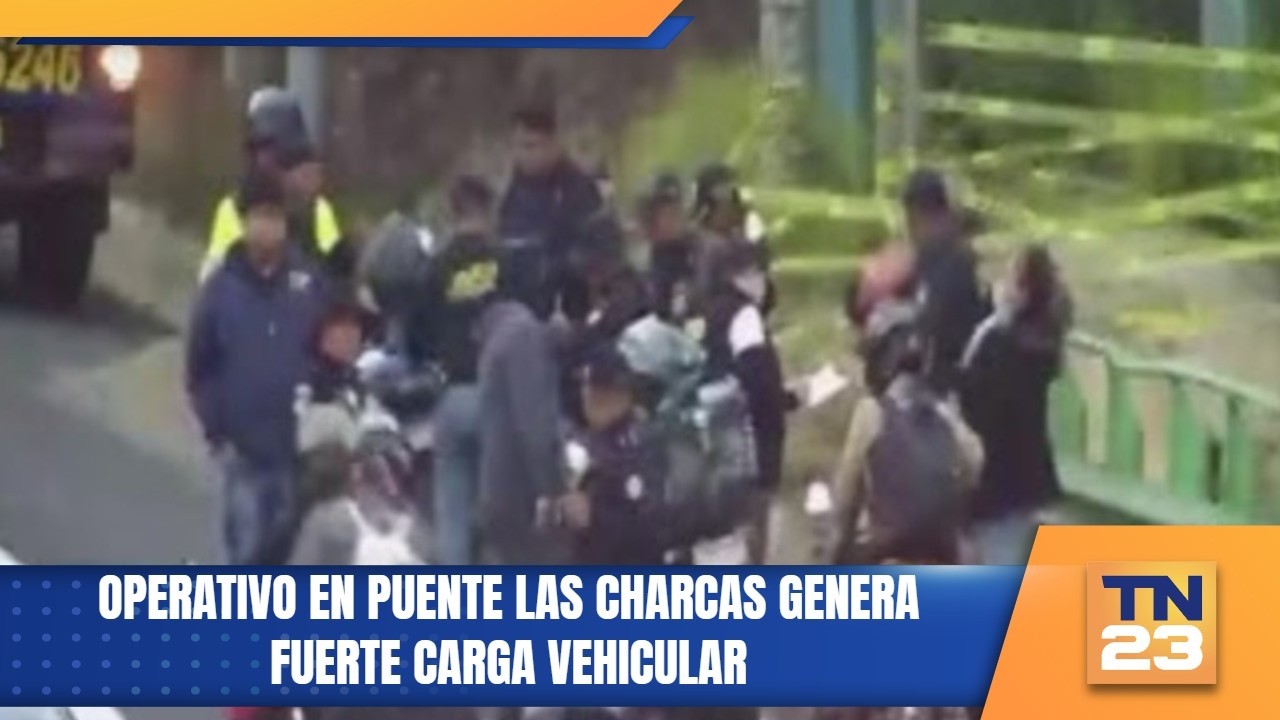 Operativo en Puente Las Charcas genera fuerte carga vehicular