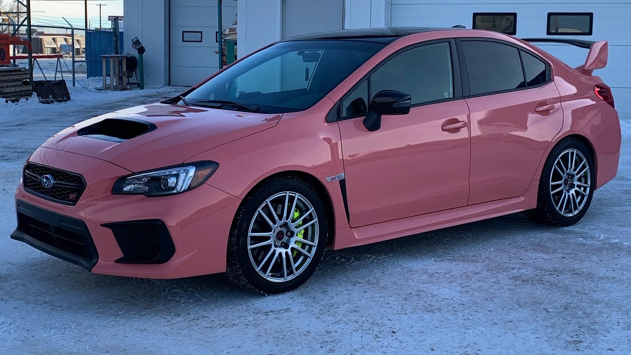 Subaru Sti wrapped in Inozetek Piggy Bank Pink
