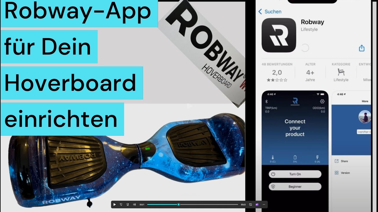 Robway App für Deiner Hoverboard einrichten und nutzen - Etwas Licht und viel Schatten