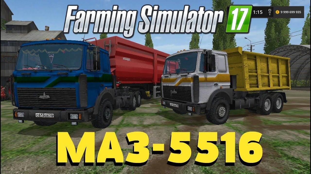 Farming Simulator 17. Обзор мода: МАЗ-5516. (Ссылка в описании)