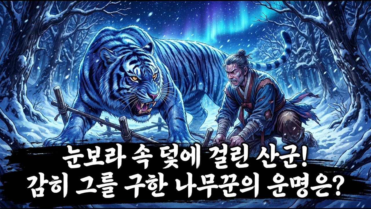 “눈보라 속 덫에 걸린 산군”그를 구한 나무꾼의 선택, 운명은 어떻게 바뀌었을까?
