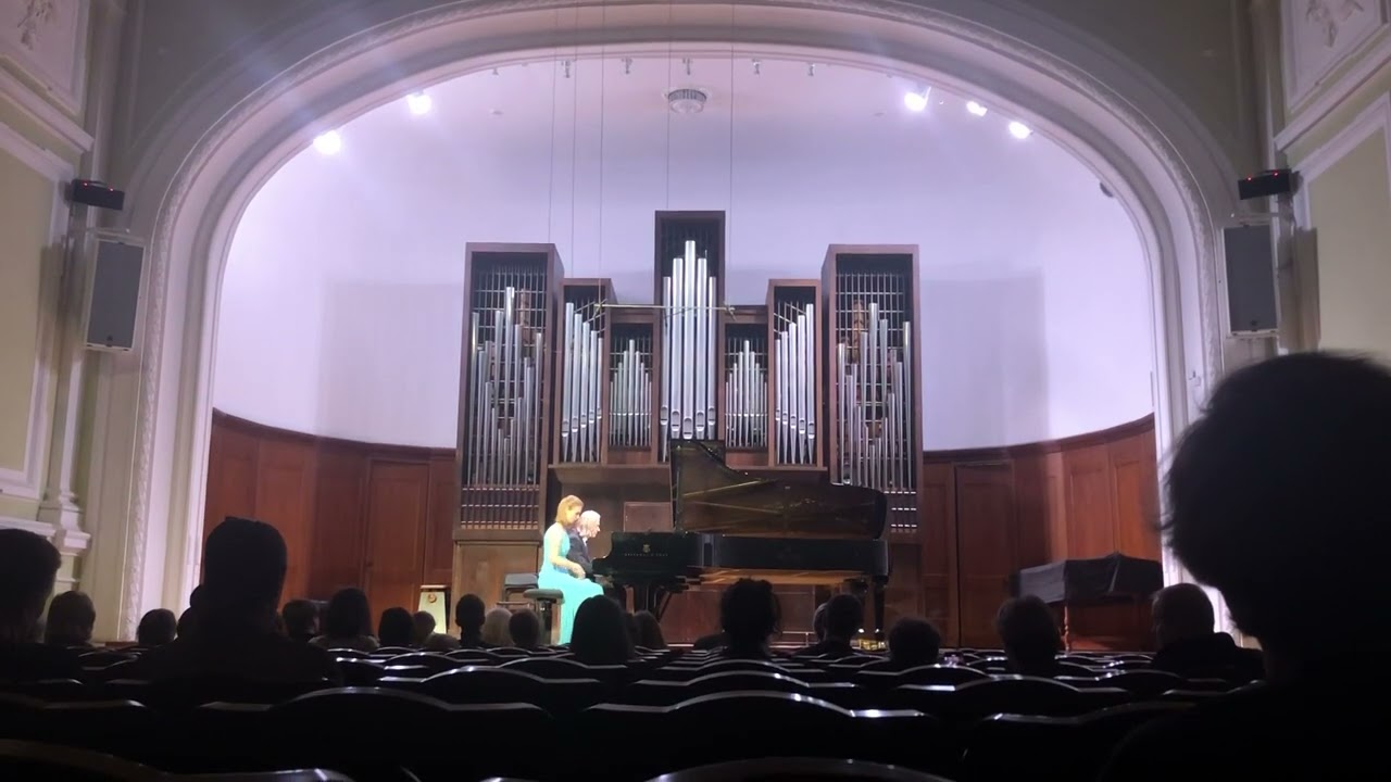 Rachmaninoff. Piano Concerto no.2 op.18. 2 и 3 parts. Ponarina Alina and Andrew Pisarev.