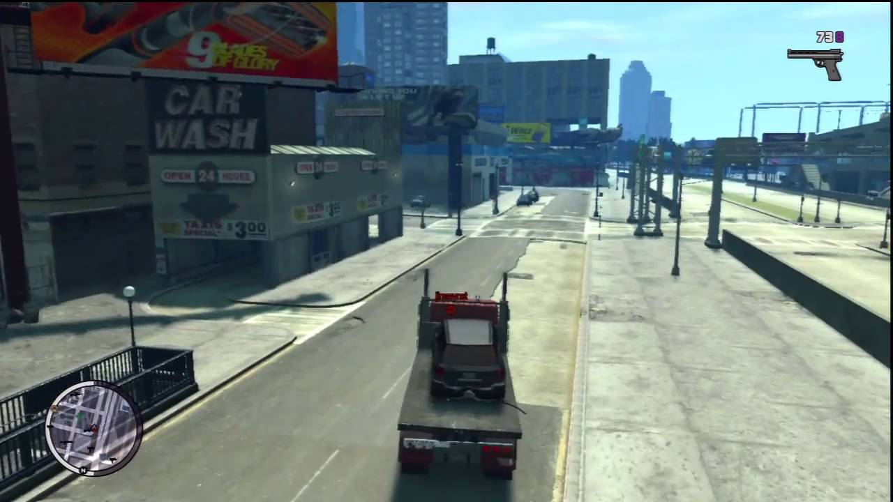 Towing a Car on Flatbed Truck - GTA IV TBOGT