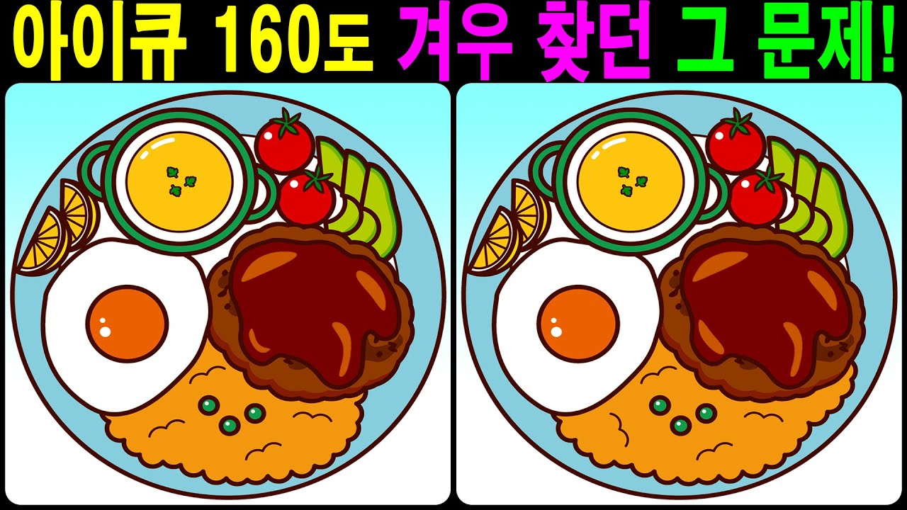 【틀린그림찾기/치매예방】 천재도 울며 찾던 바로 그 문제! 【다른그림찾기/두뇌운동】