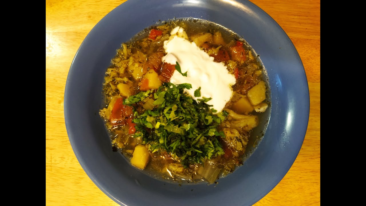 Вкусный вегетарианский суп с чечевицей и капустой брокколи без поджарки