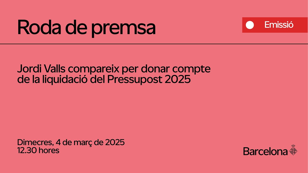 Jordi Valls compareix per donar compte de la liquidació del Pressupost 2025