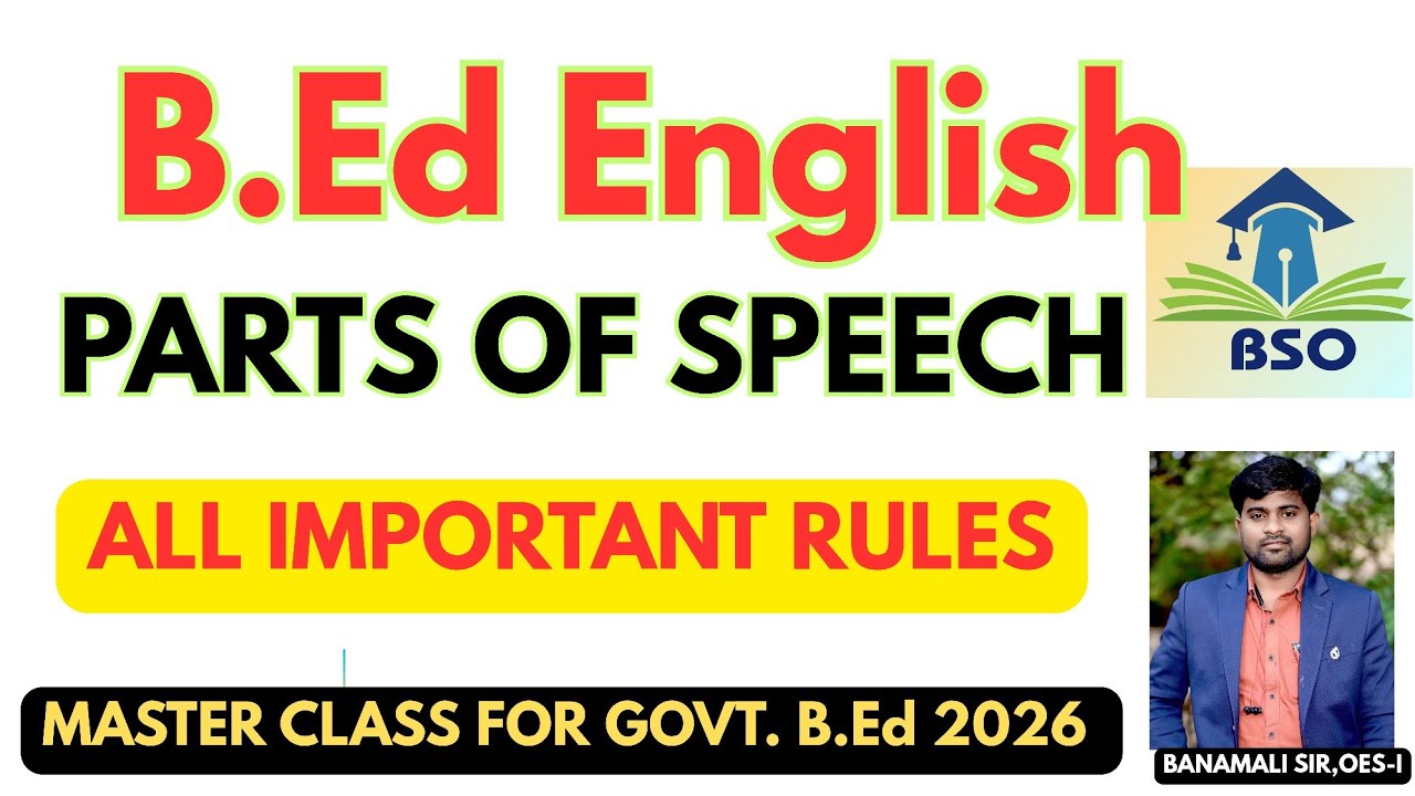 PARTS OF SPEECH MASTER Class