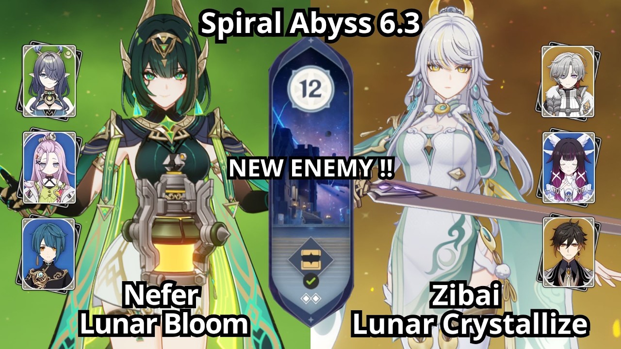 NEW !! C0 Nefer Lunar Bloom & C0 Zibai Lunar Crystallize - Spiral Abyss Floor 12 Genshin Impact 6.3
