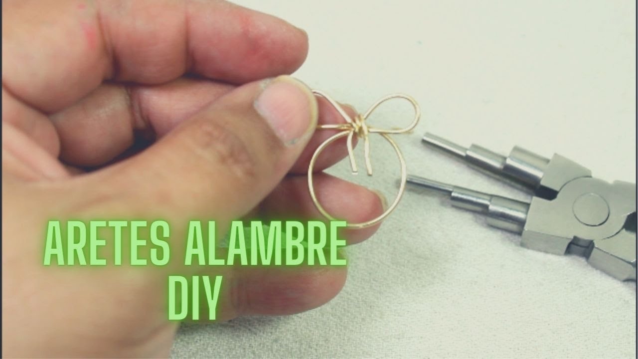 Aprende a hacer aretes en alambrismo... Aretes Diy.