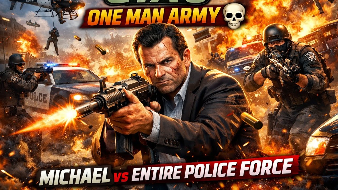 GTA 5 Michael vs Police 😡 | One Man Army Gameplay