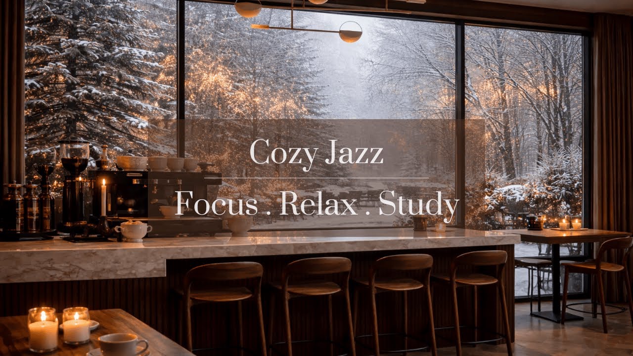 Snowy Forest Café — Cozy Soft Jazz for Focus, Study & Relaxation