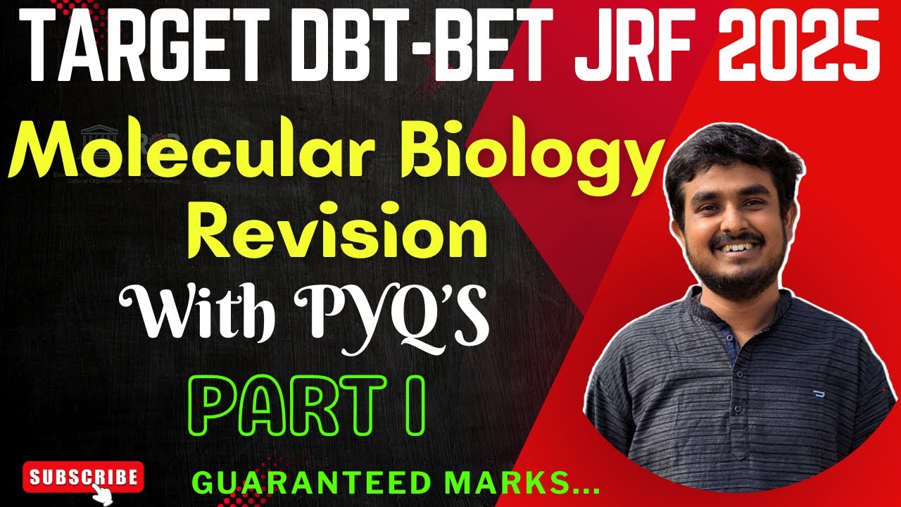🎯 DBT JRF BET 2025 | Molecular Biology Important Topics | Most Important Concepts for Exam 🔥IPart 1