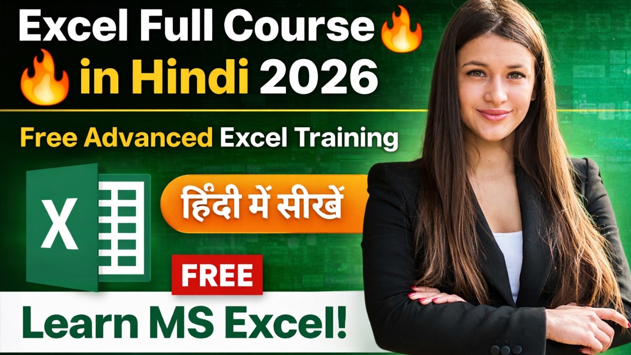 Excel Full Course 🔥 in Hindi 2025 | Free Advanced Excel Training  | Learn MS Excel | Techstack