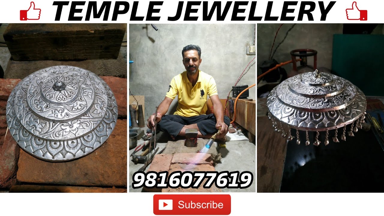 Temple Jewellery (छत्तर) Making With Silver //SUMAN BHICKTA// EDITOR+DOP - SHUBHAM BHICKTA