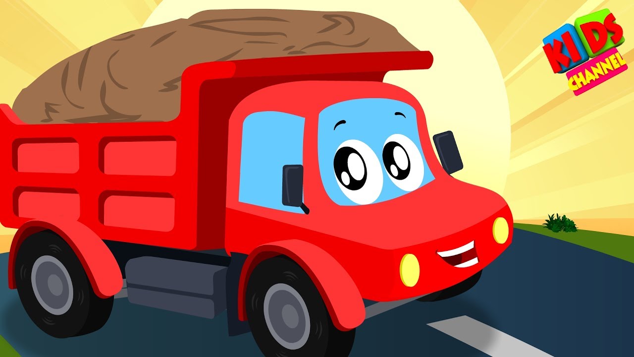 Kids channel | little red car | Dump Truck Is Working | Nursery Rhymes For Kids