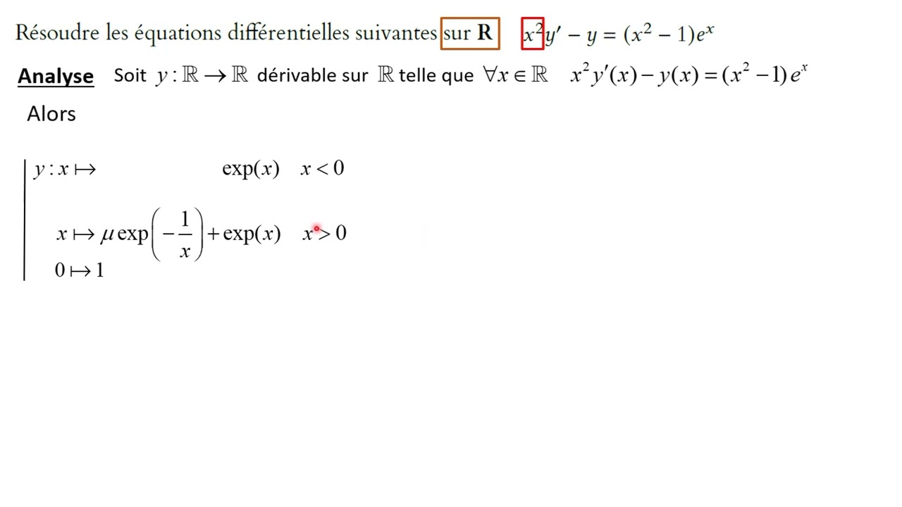 Un exemple de raccordement des solutions pour une équation différentielle linéaire du 1er ordre