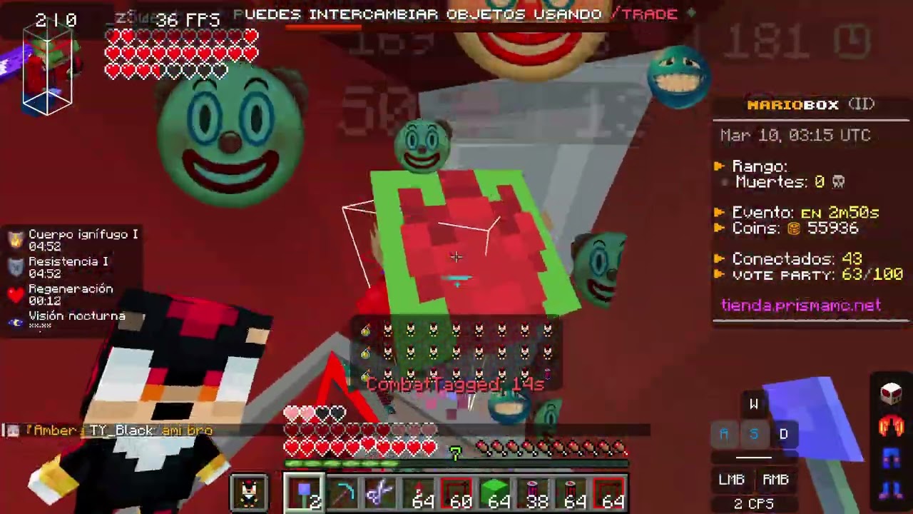 Estos jugadores me hacen 2v1 en prismamc Y esto sucede